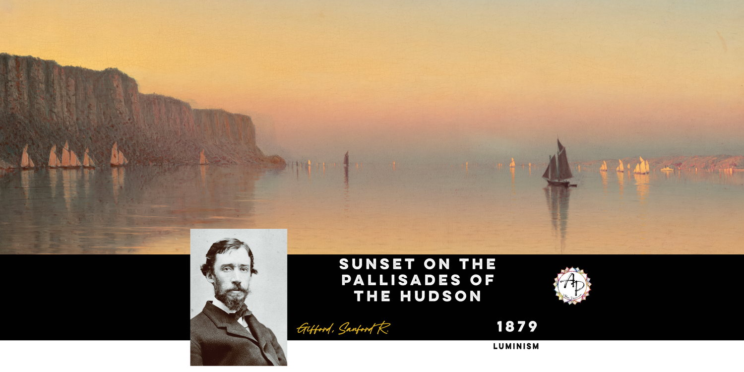 Gifford, Sanford Robinson - Sunset on the Pallisades of the Hudson (1879)