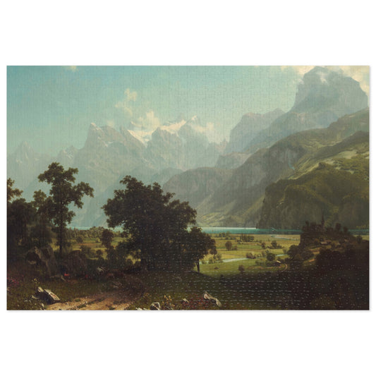 Bierstadt, Albert - Lake Lucerne (1858) - 1000pc Jigsaw Puzzle