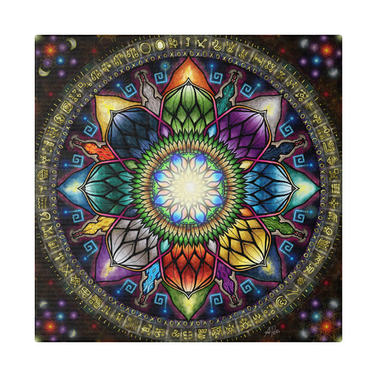 Mystic Jewel Mandala - Canvas Block