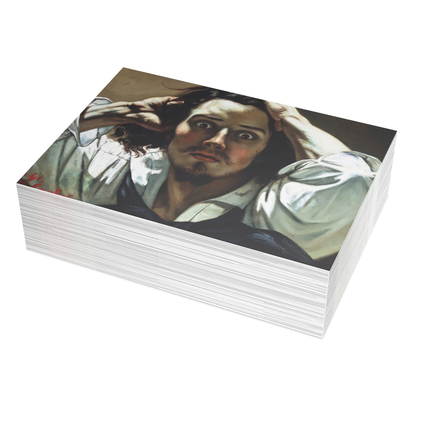 Courbet, Gustave - The Desperate Man (1843) - Postcard Bundles with Envelopes Included