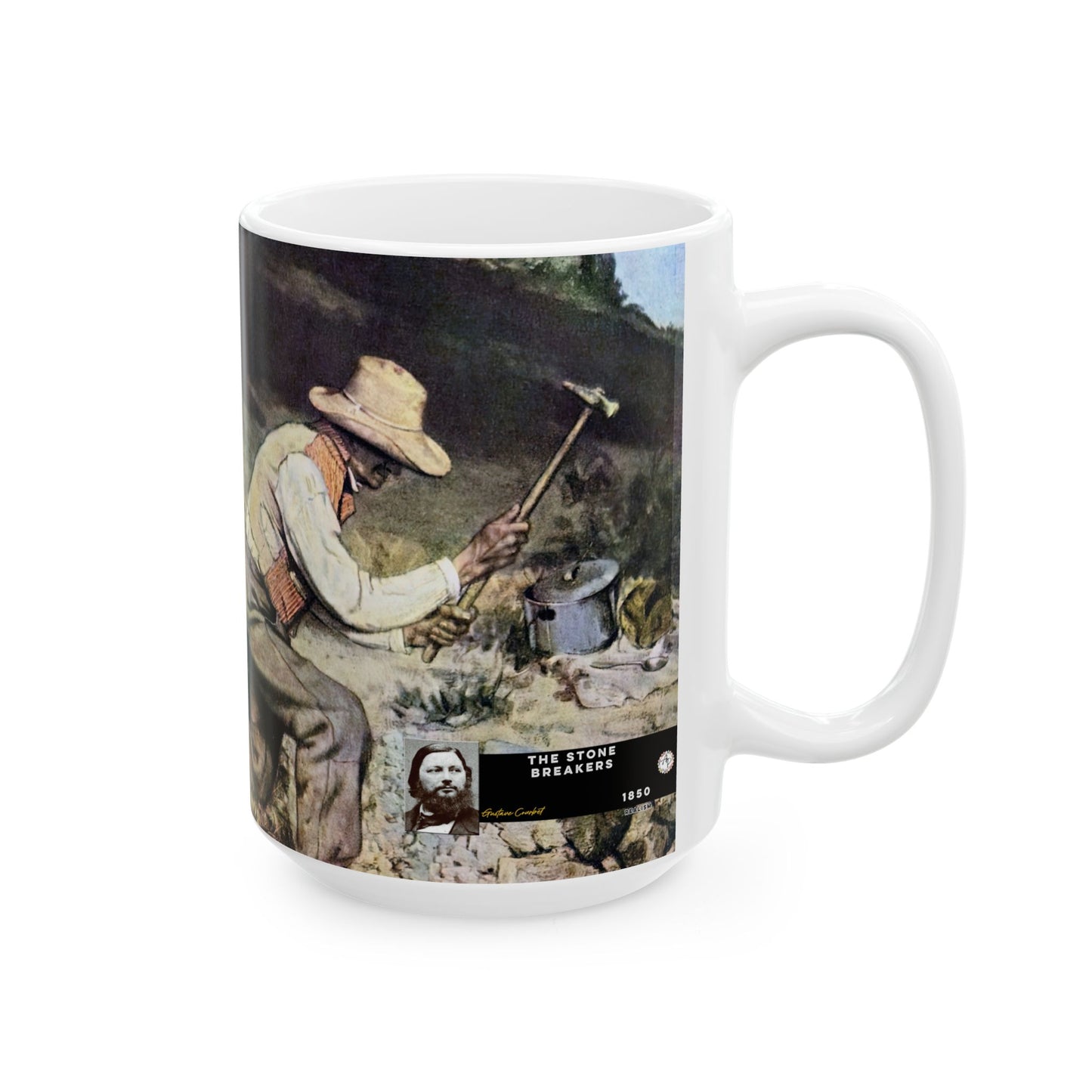 Courbet, Gustave - The Stone Breakers (1850) - Ceramic Mug