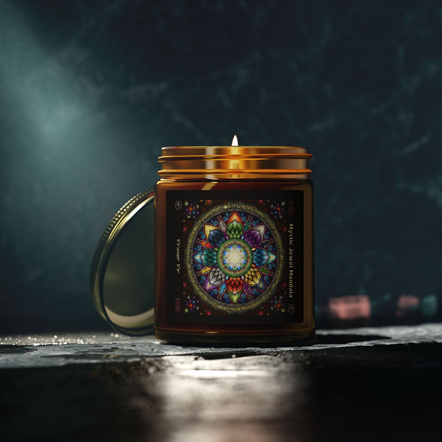 Mystic Jewel Mandala Scented Candle - Fraser Fir (4oz, 9oz)