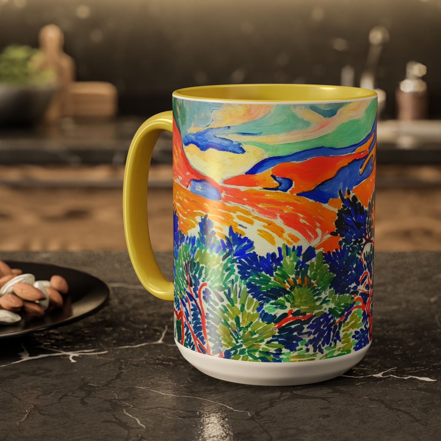 Derain, André - Mountains at Collioure (1905) - Colorful Accent Mugs