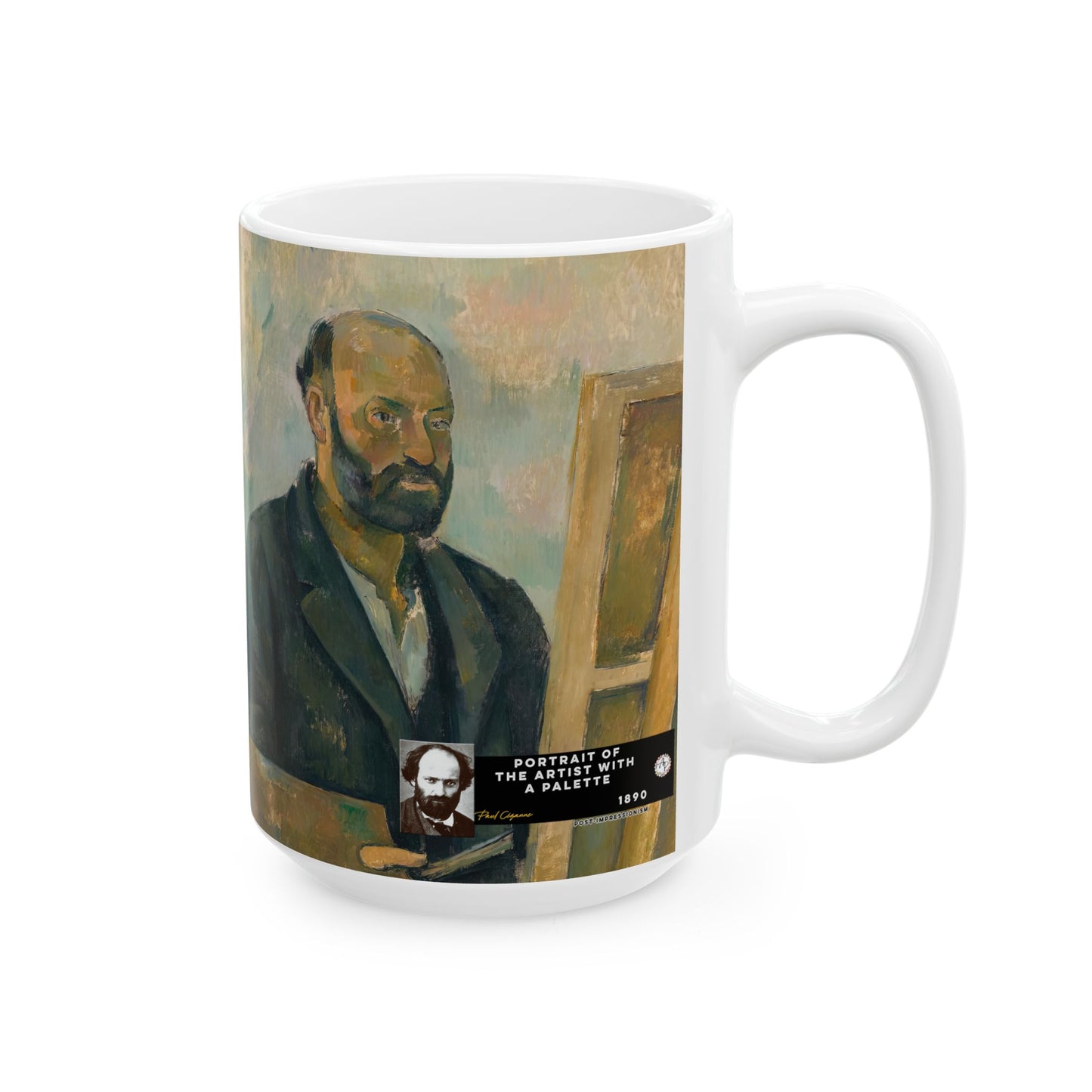 Cézanne, Paul - Portrait of the Artist with a Palette (1890) - Ceramic Mug