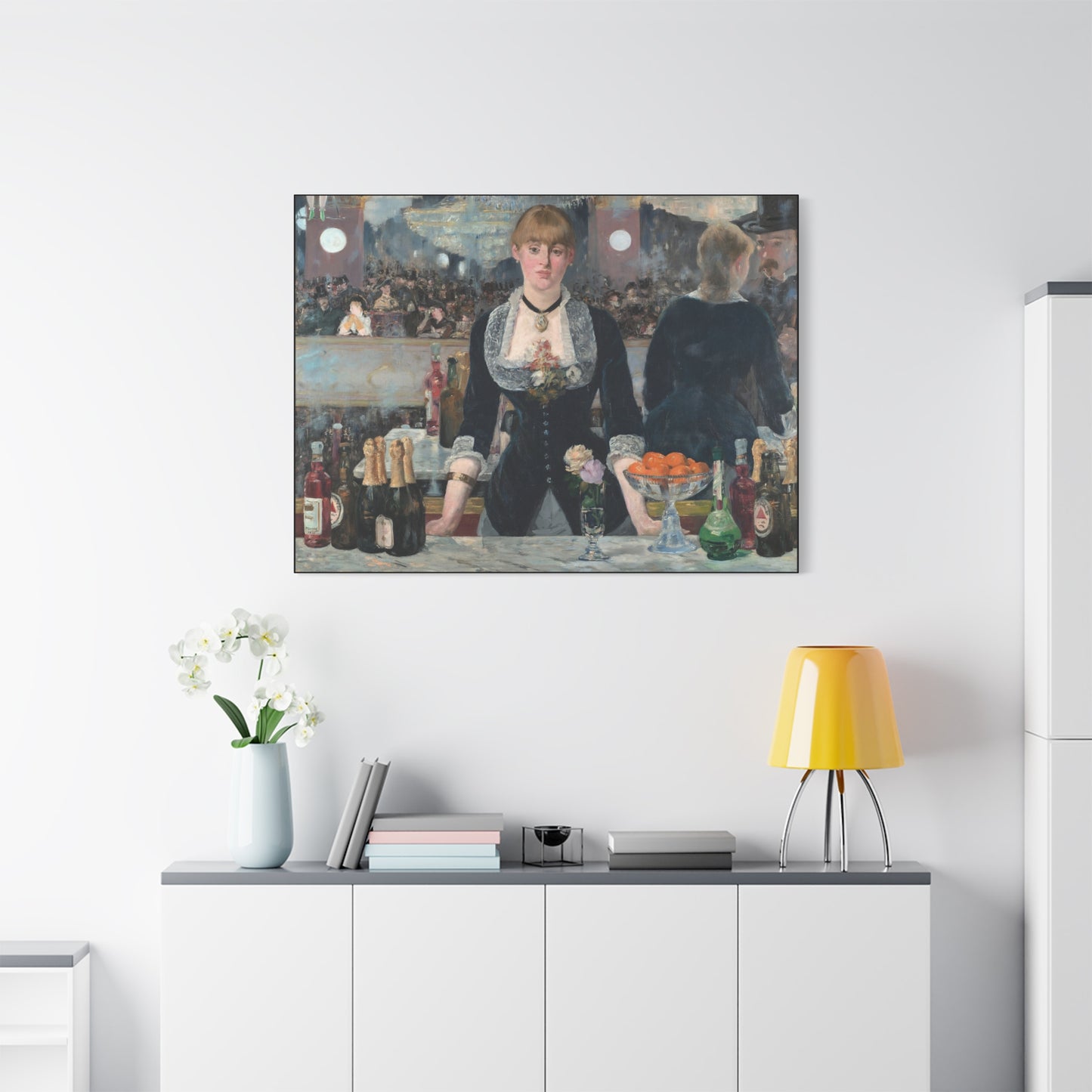 Manet, Édouard - A Bar at the Folies-Bergère (1880) - Canvas Block, unframed