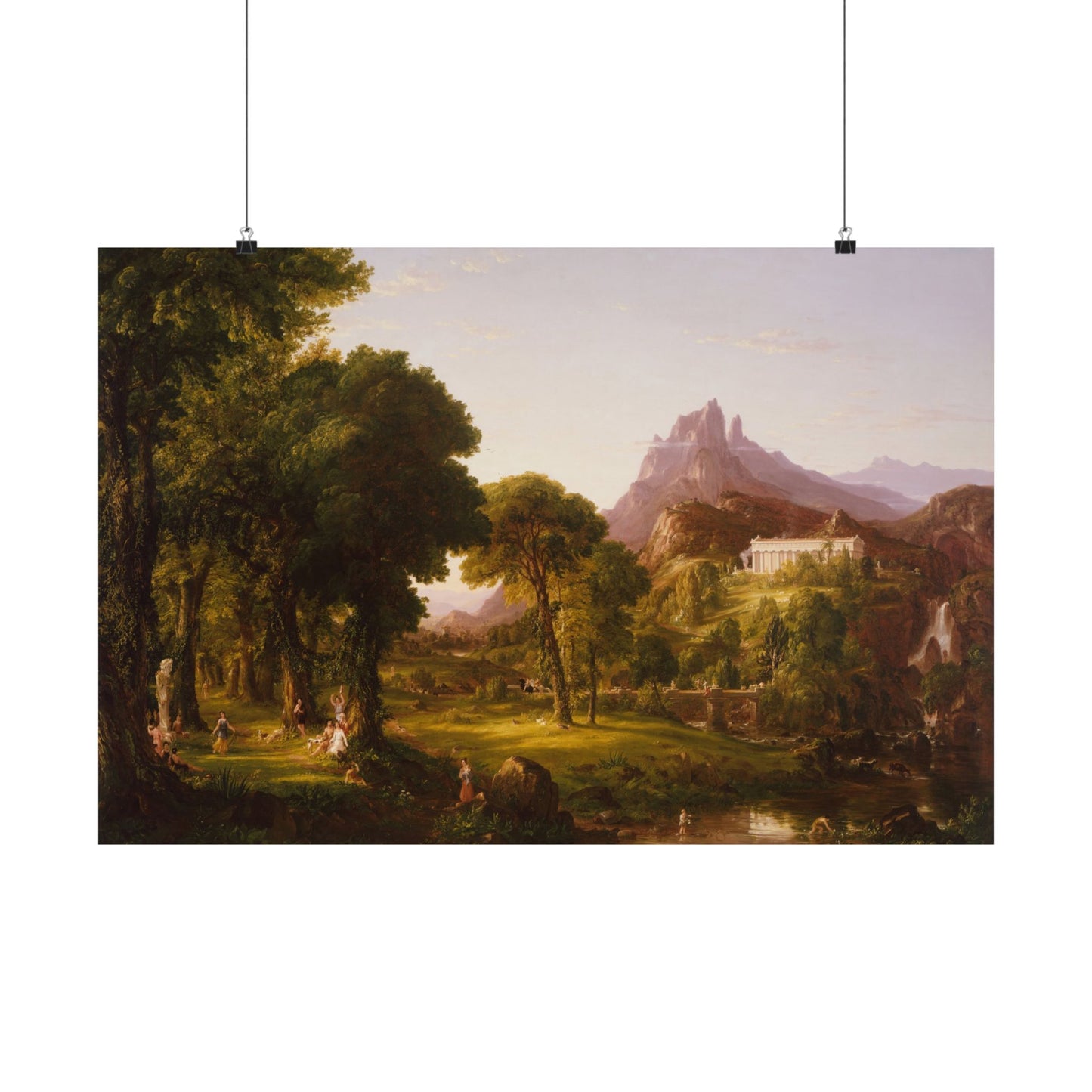 Cole. Thomas - Dream of Arcadia (1838)- Satin Posters