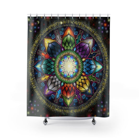 Mystic Jewel Mandala - Shower Curtains