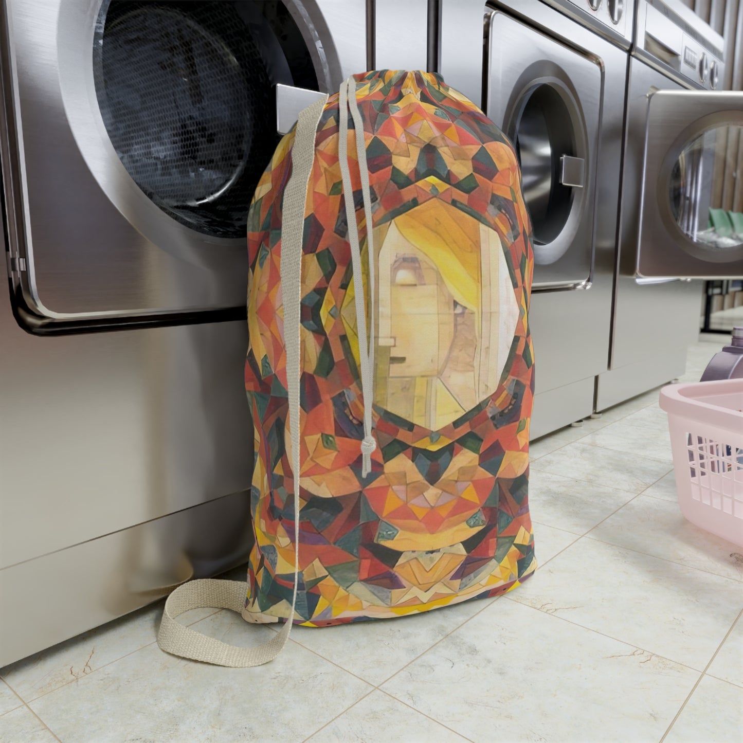 Filiger, Charles - Woman’s Head with Closed Eyes (1893) - Laundry Bag