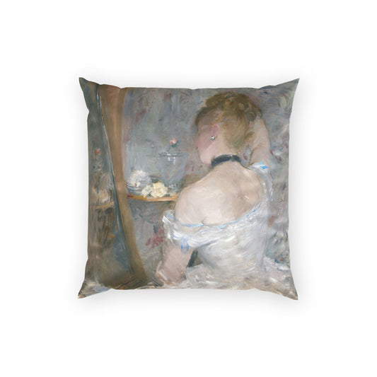 Morisot, Berthe - Woman at Her Toilette (1880) - Poly Velvet Pillow
