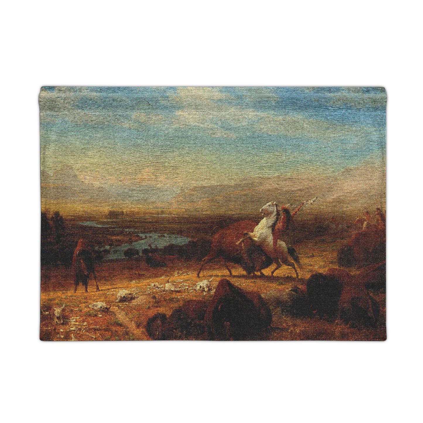 Bierstadt, Albert - The Last of the Buffalo (1888) - Woven Wall Tapestry
