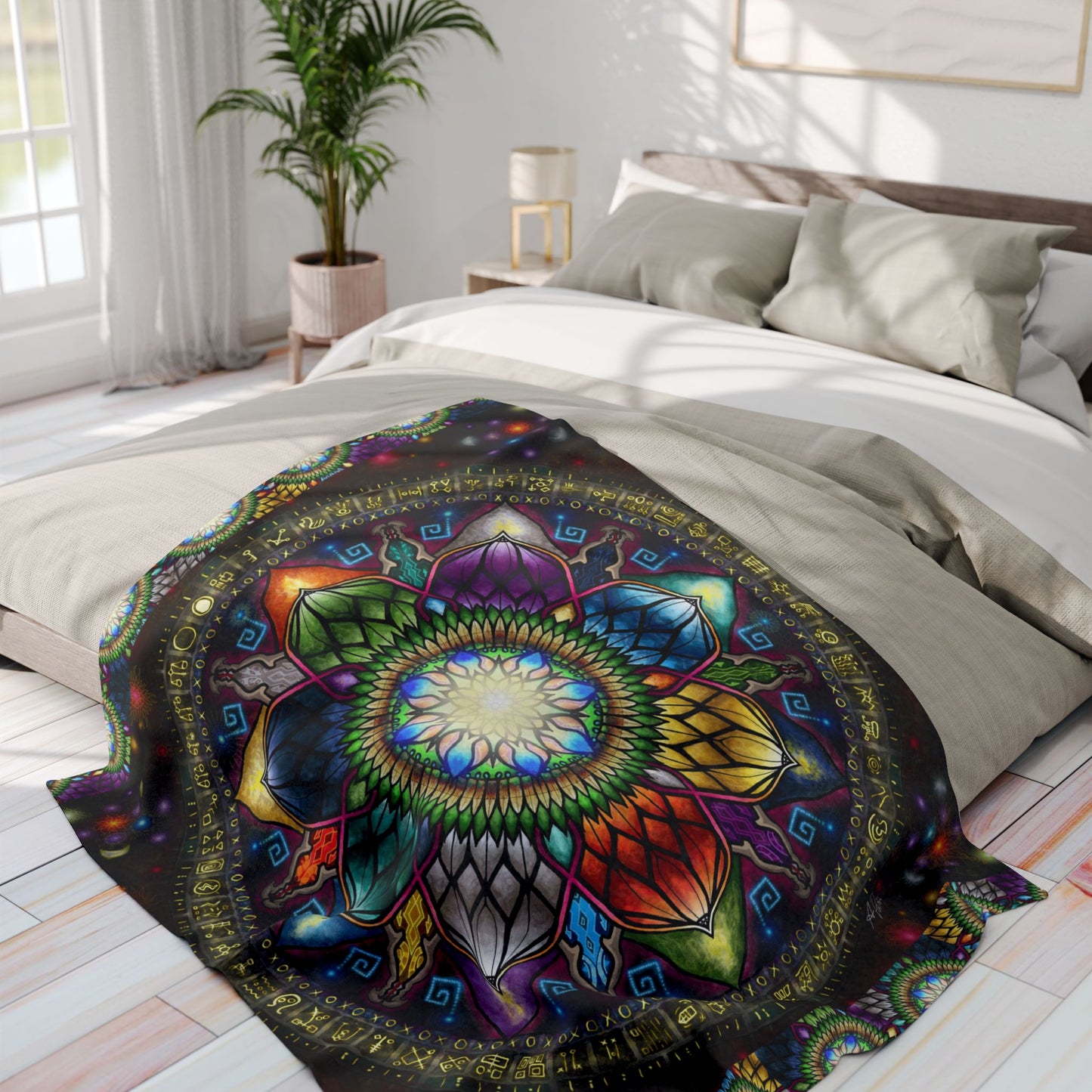 Pacio, Adam - Mystic Jewel Mandala - Arctic Fleece Blanket