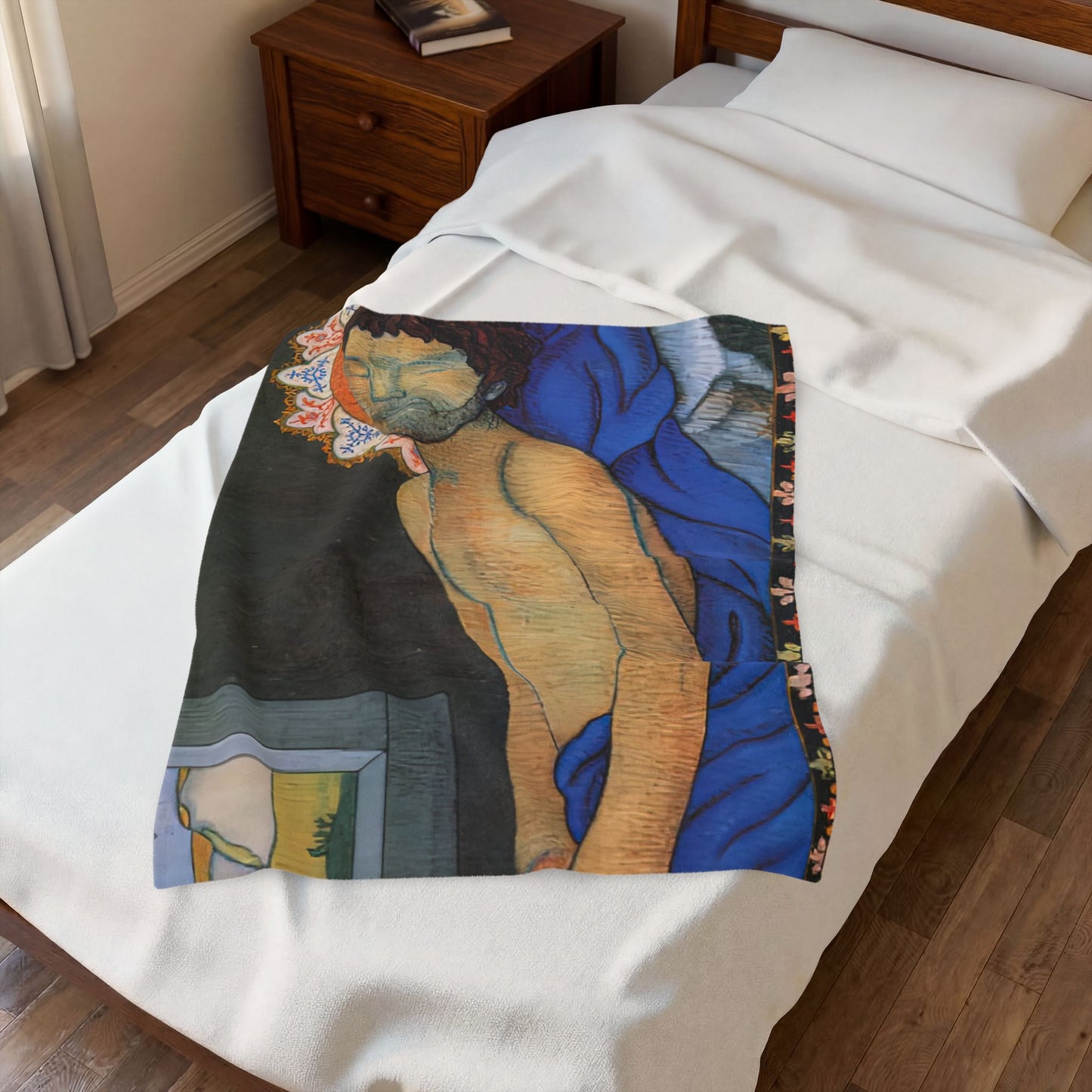 Filiger, Charles - The Recumbent Christ (1895) - Velveteen Plush Blanket