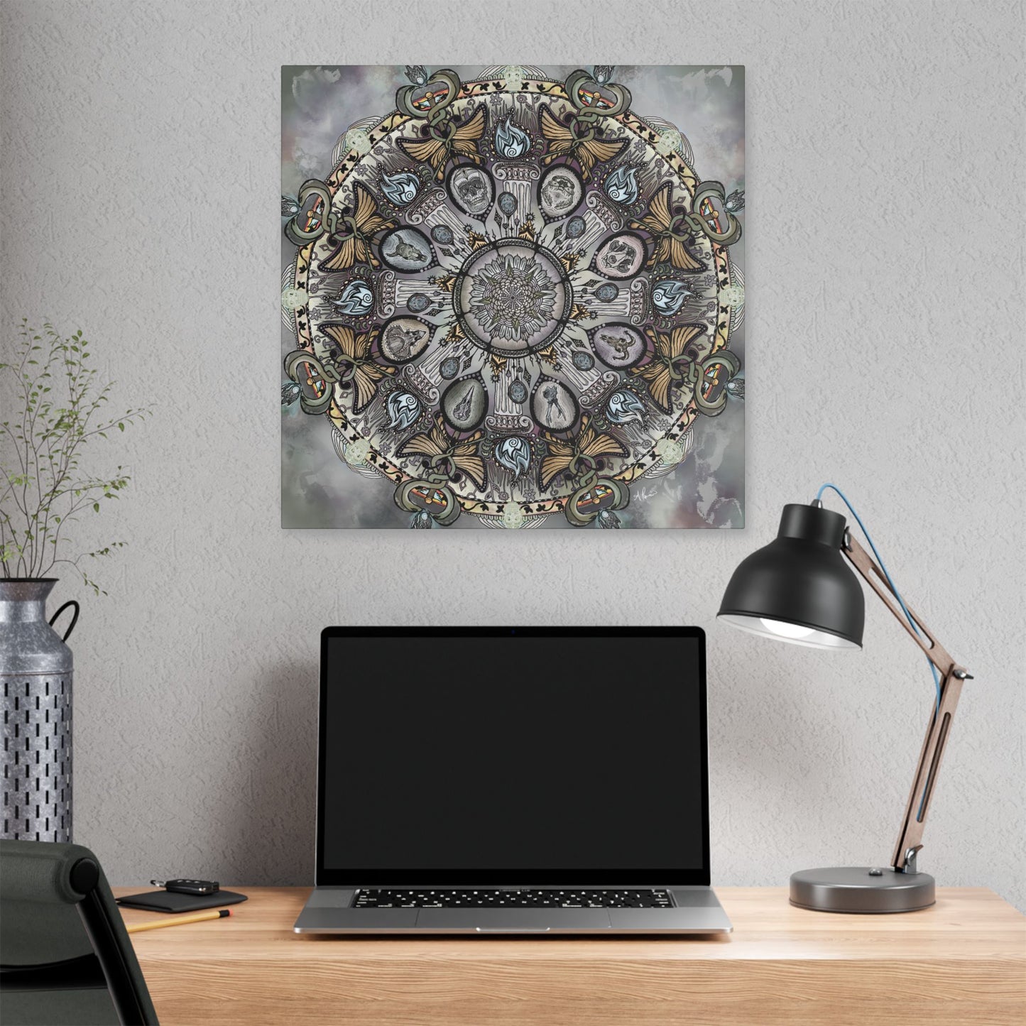 Memento Mori Mandala - Canvas Block