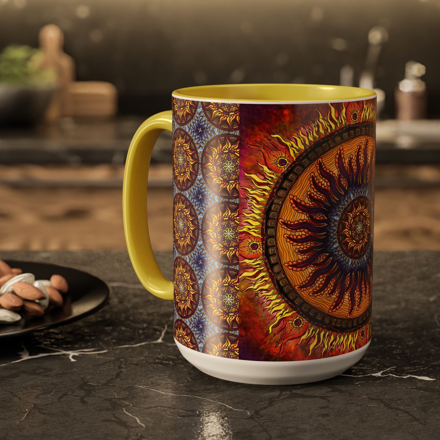 Pacio, Adam - Solar Disc Mandala - Colorful Accent Mugs