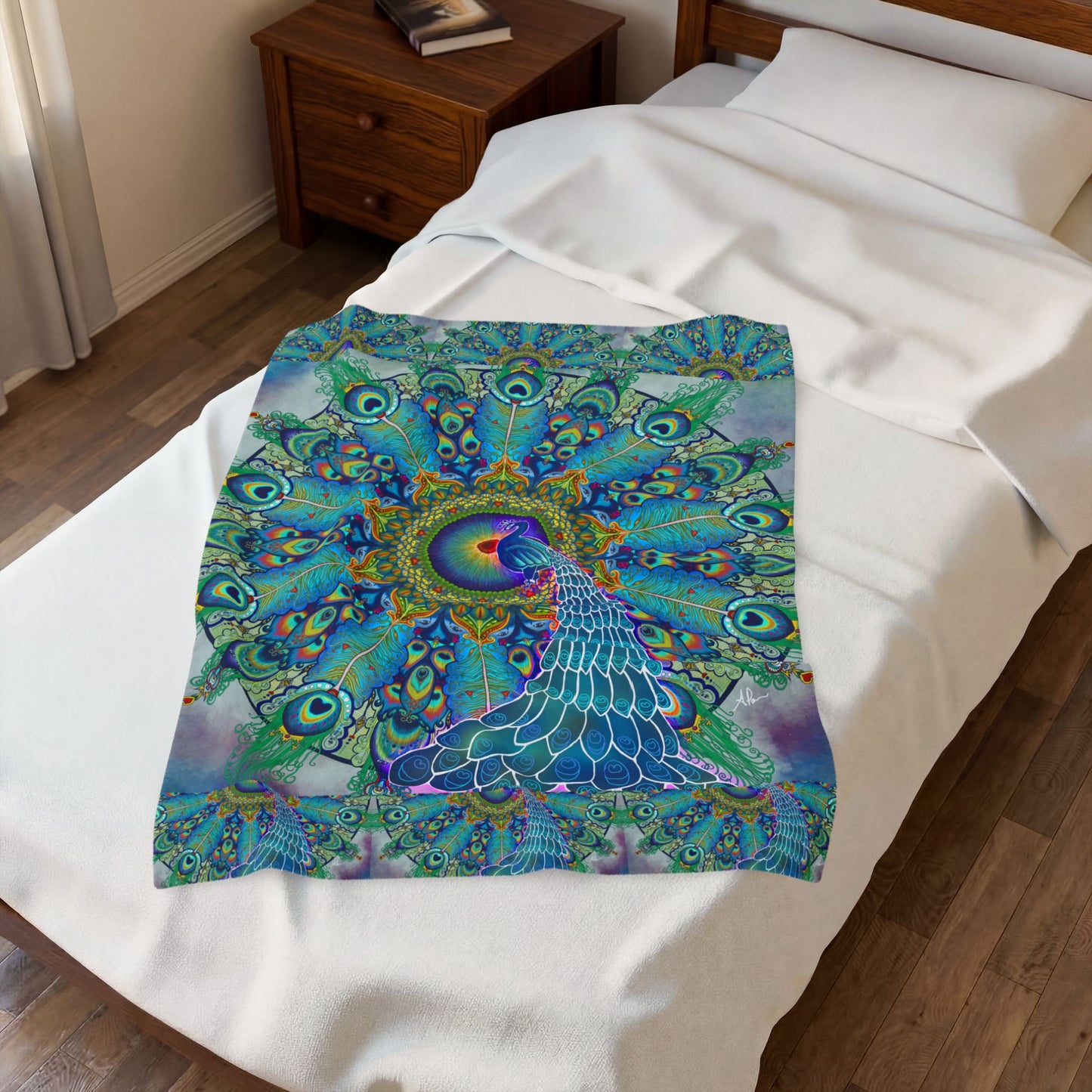 Pacio, Adam - Melek Taus Mandala - Velveteen Plush Blanket