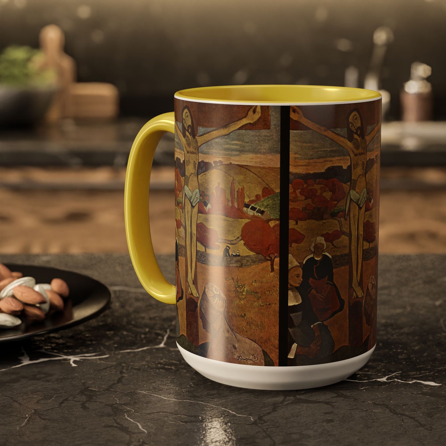 Gauguin, Paul - The Yellow Christ (1889) - Colorful Accent Mugs