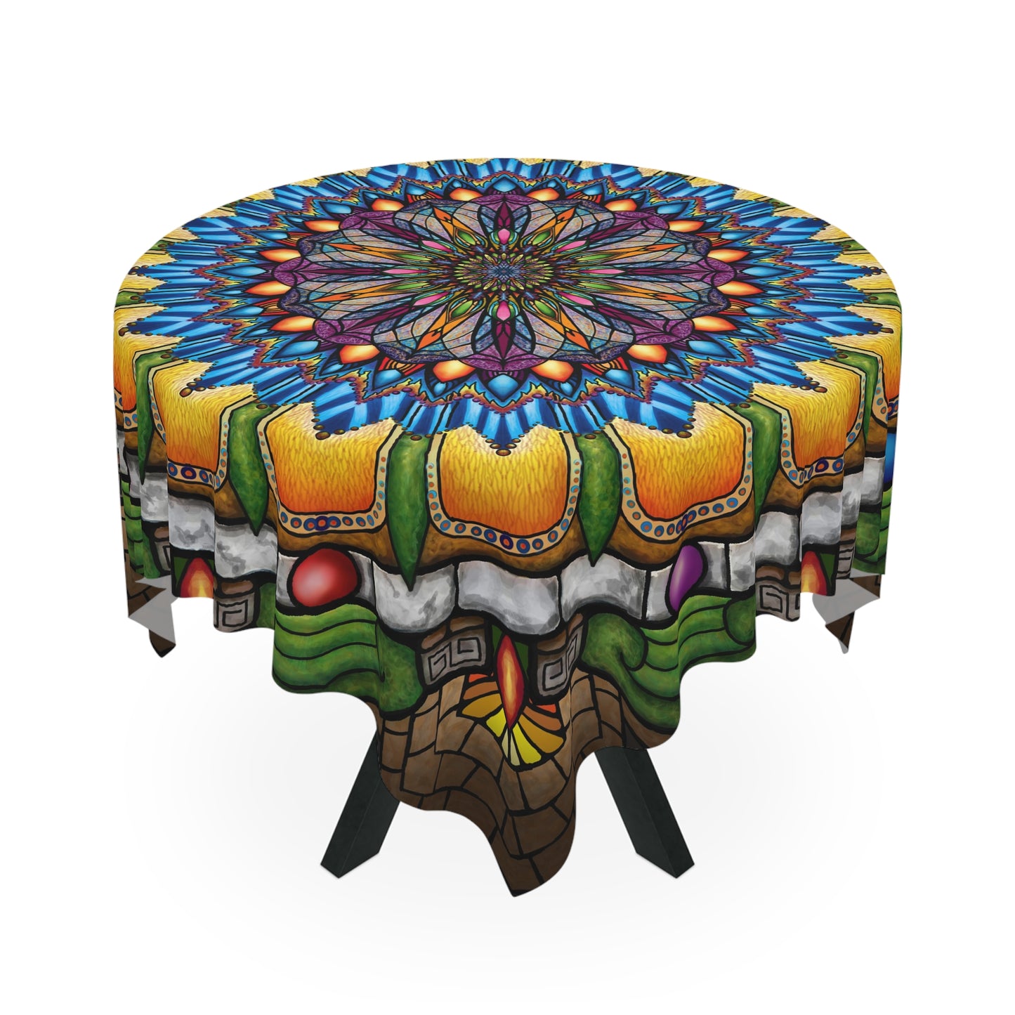 Emerald Arrows Mandala - Tablecloth