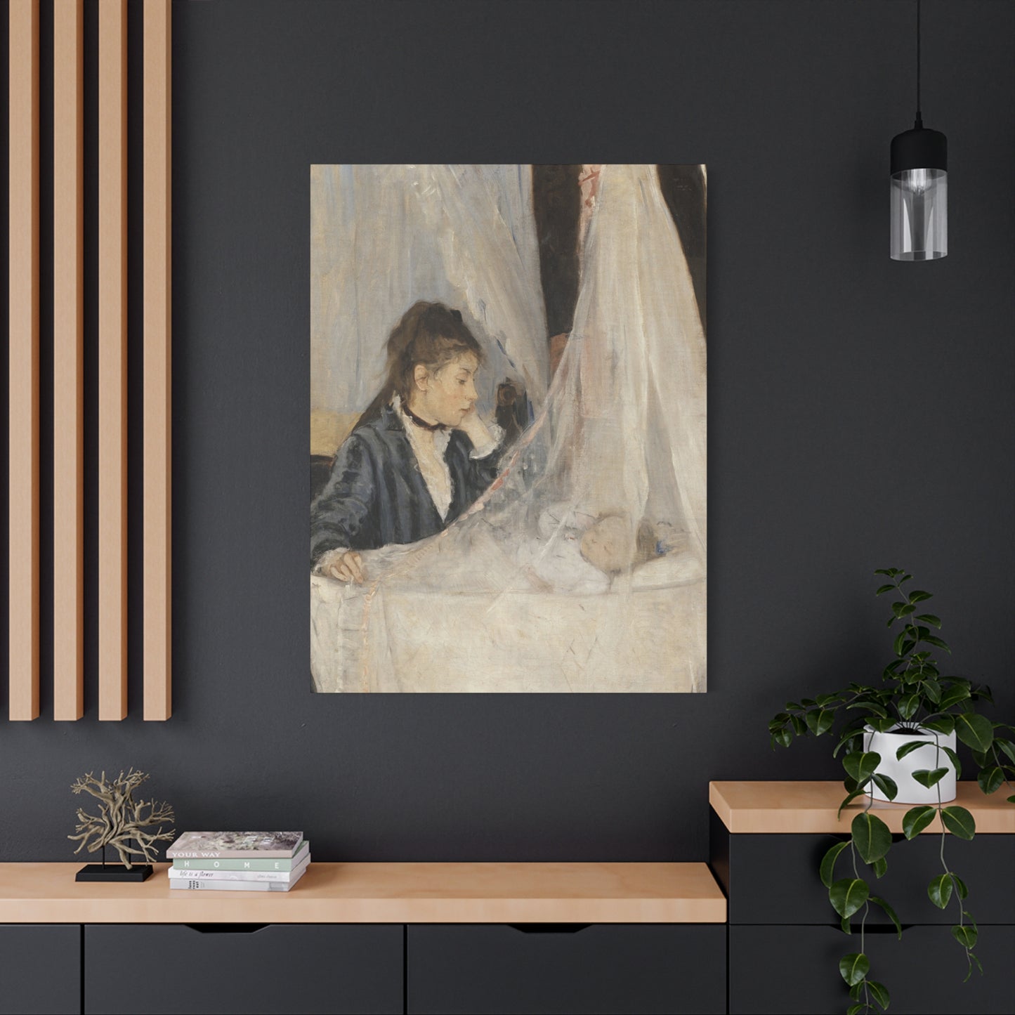 Morisot, Berthe - The Cradle (1872) - Canvas Block, unframed