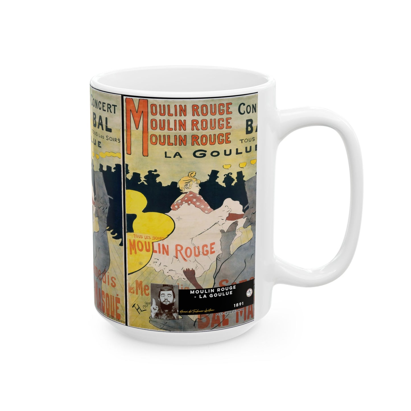 Toulouse-Lautrec, Henri - Moulin Rouge - La Goulue (1891) - Ceramic Mug