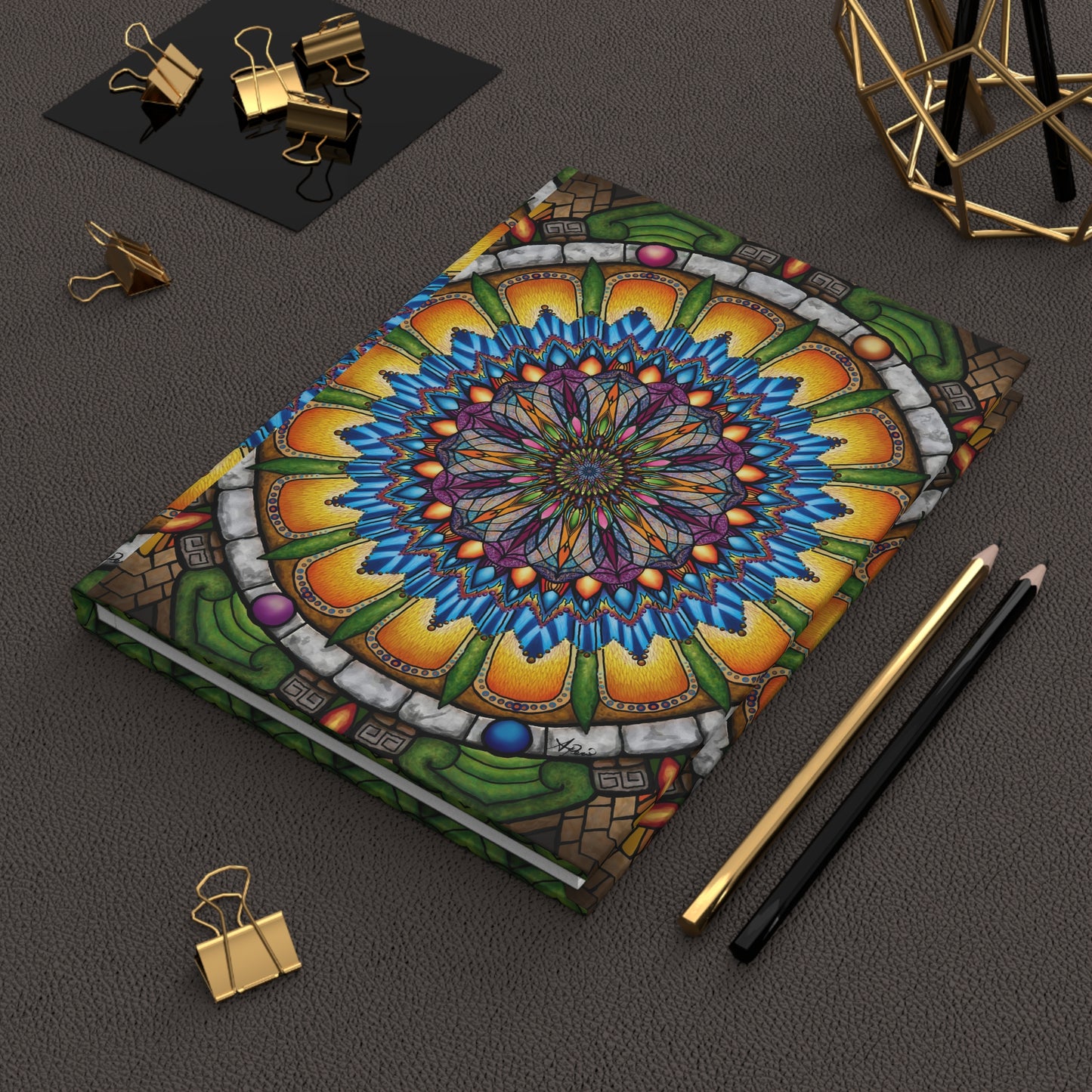 Pacio, Adam - Emerald Arrows Mandala - Hardcover Journal Matte