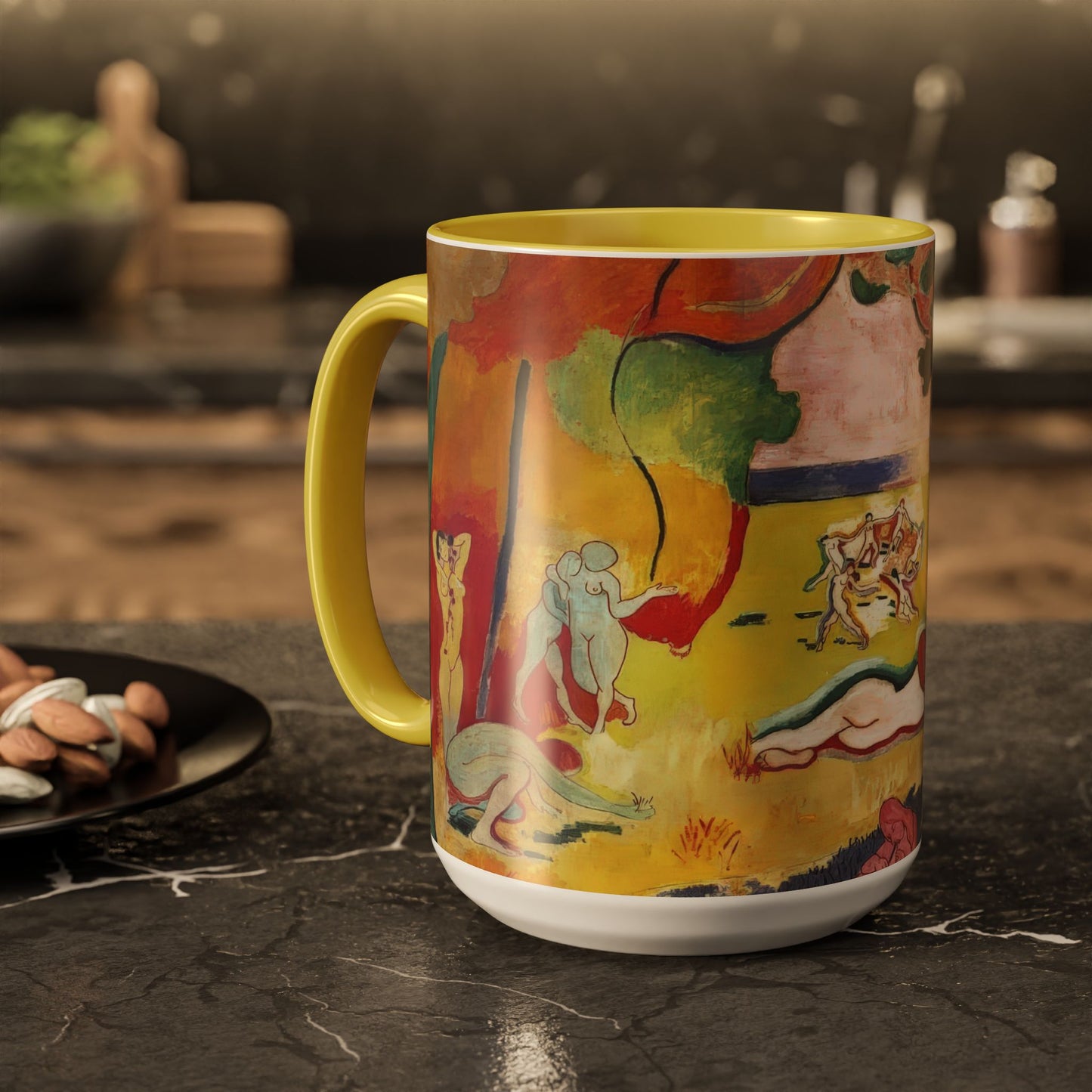 Matisse, Henri - The Joy of Life (1905) - Colorful Accent Mugs