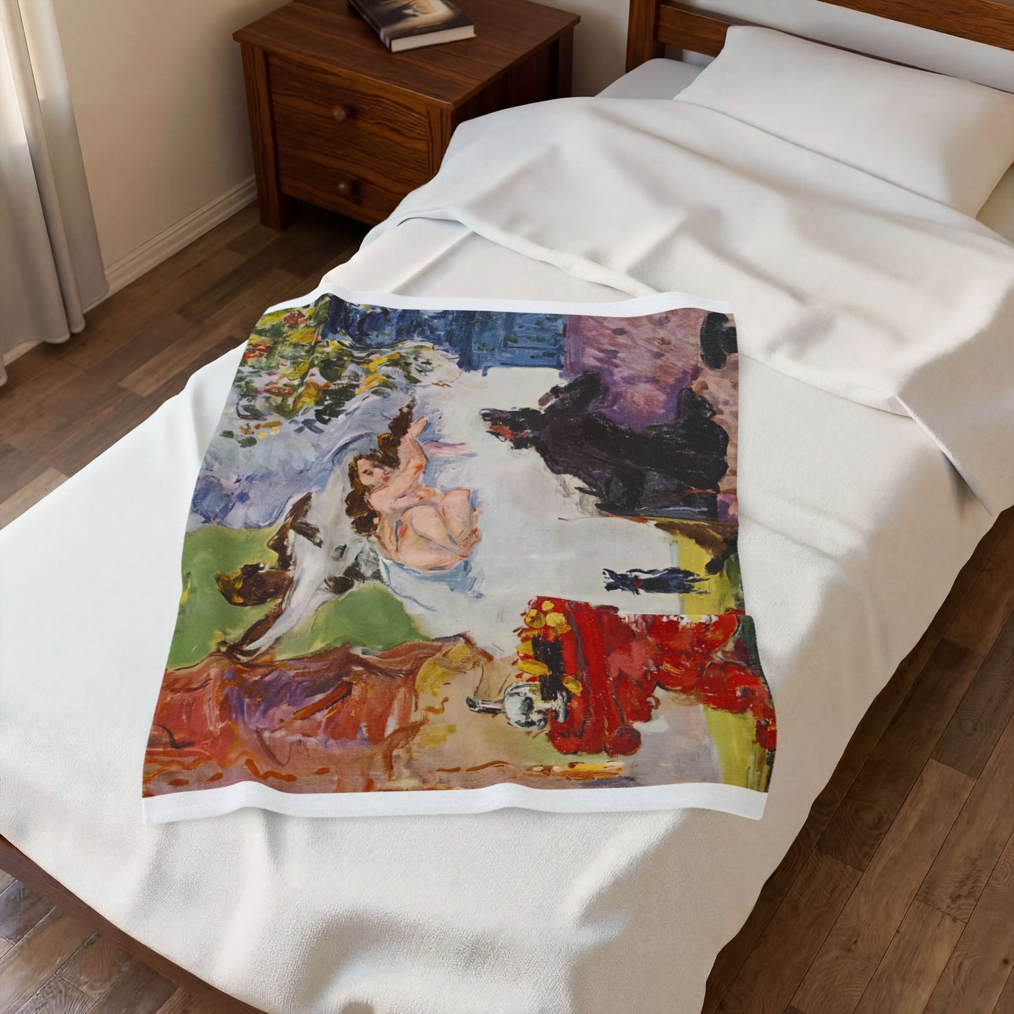 Cézanne, Paul - A Modern Olympia (1874) - Velveteen Plush Blanket
