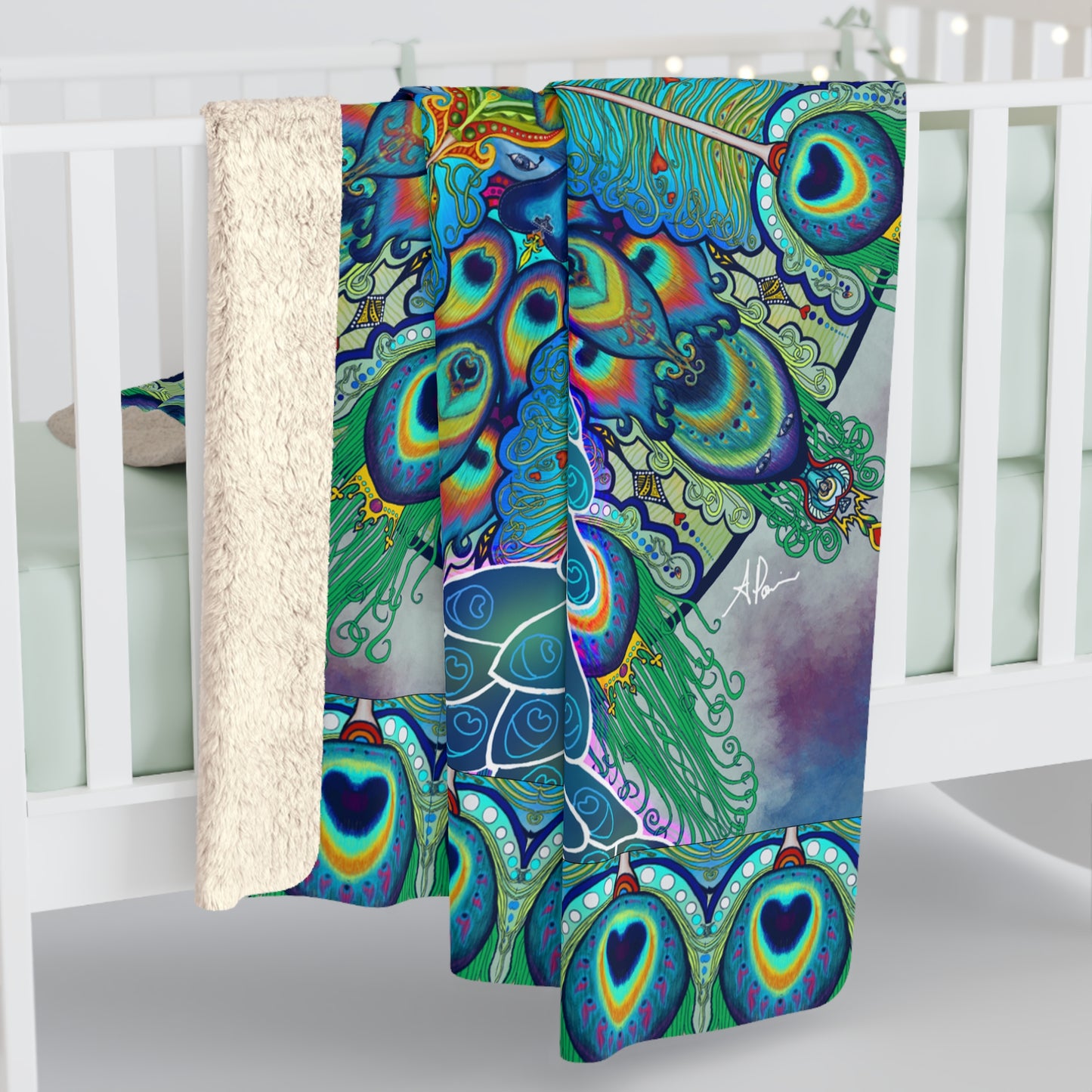 Melek Taus Mandala - Sherpa Fleece Blanket