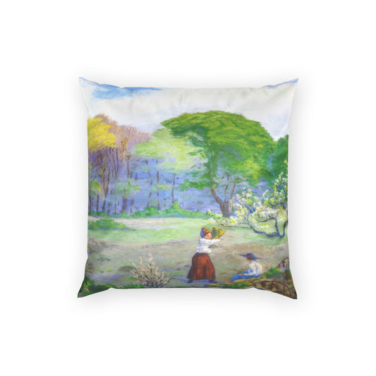 Ranson, Paul - Picking Flowers (1890) - Poly Velvet Pillow