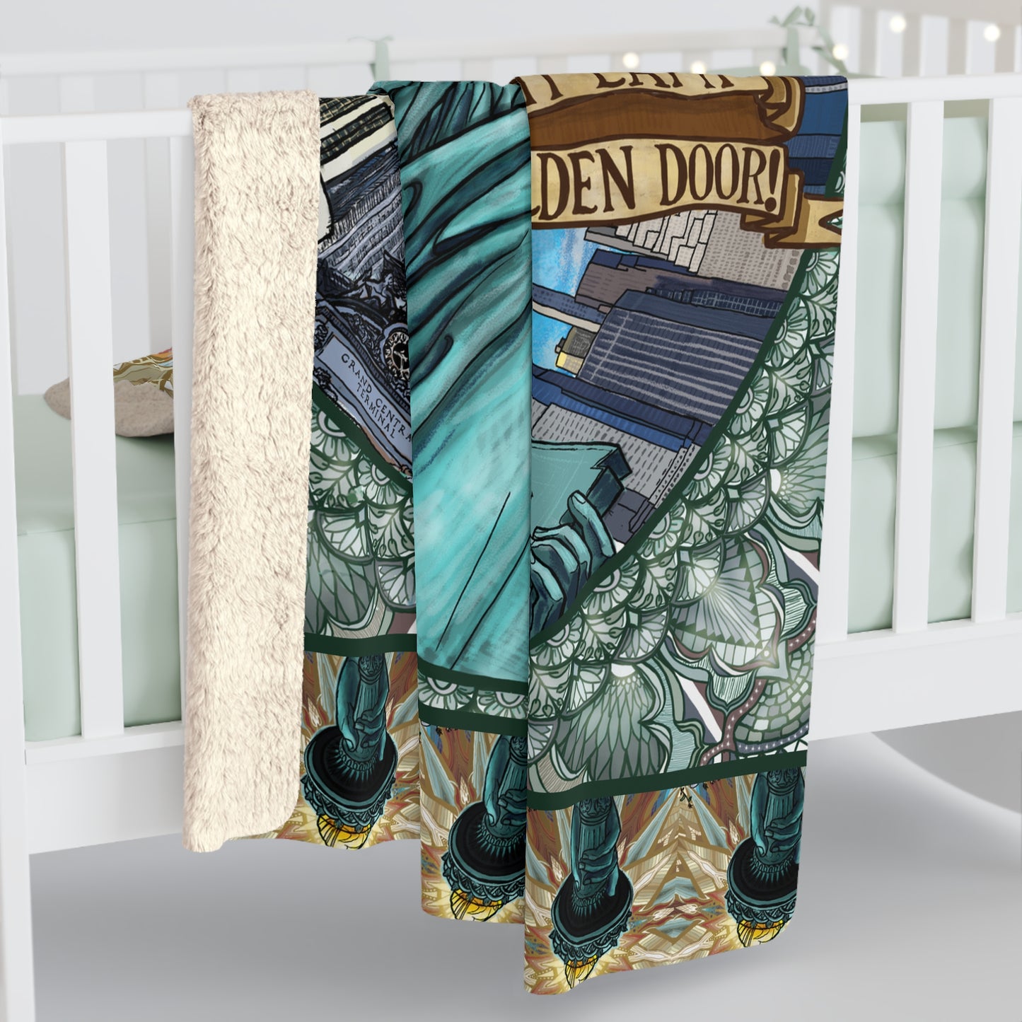 Liberty Mandala - Sherpa Fleece Blanket