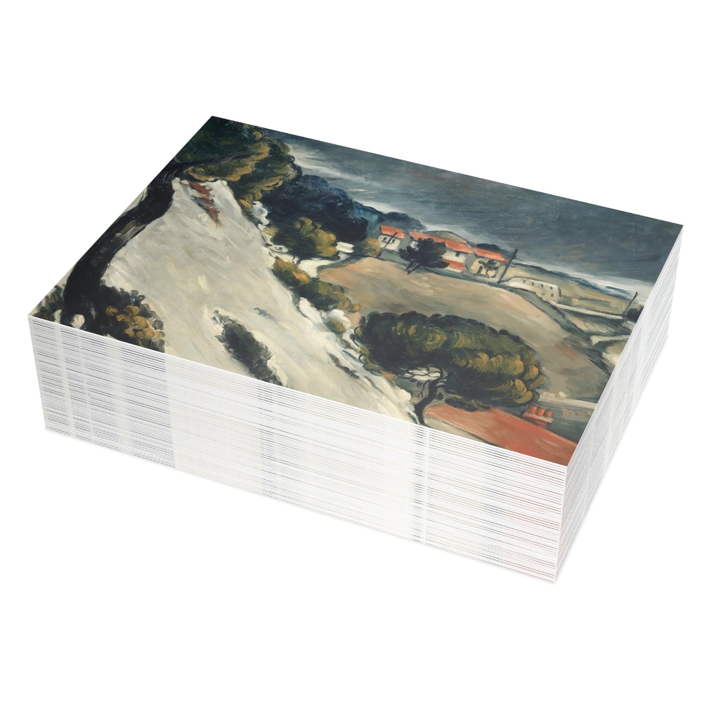 Cézanne, Paul - L’Estaque, Melting Snow (1870) - Postcard Bundles with Envelopes Included