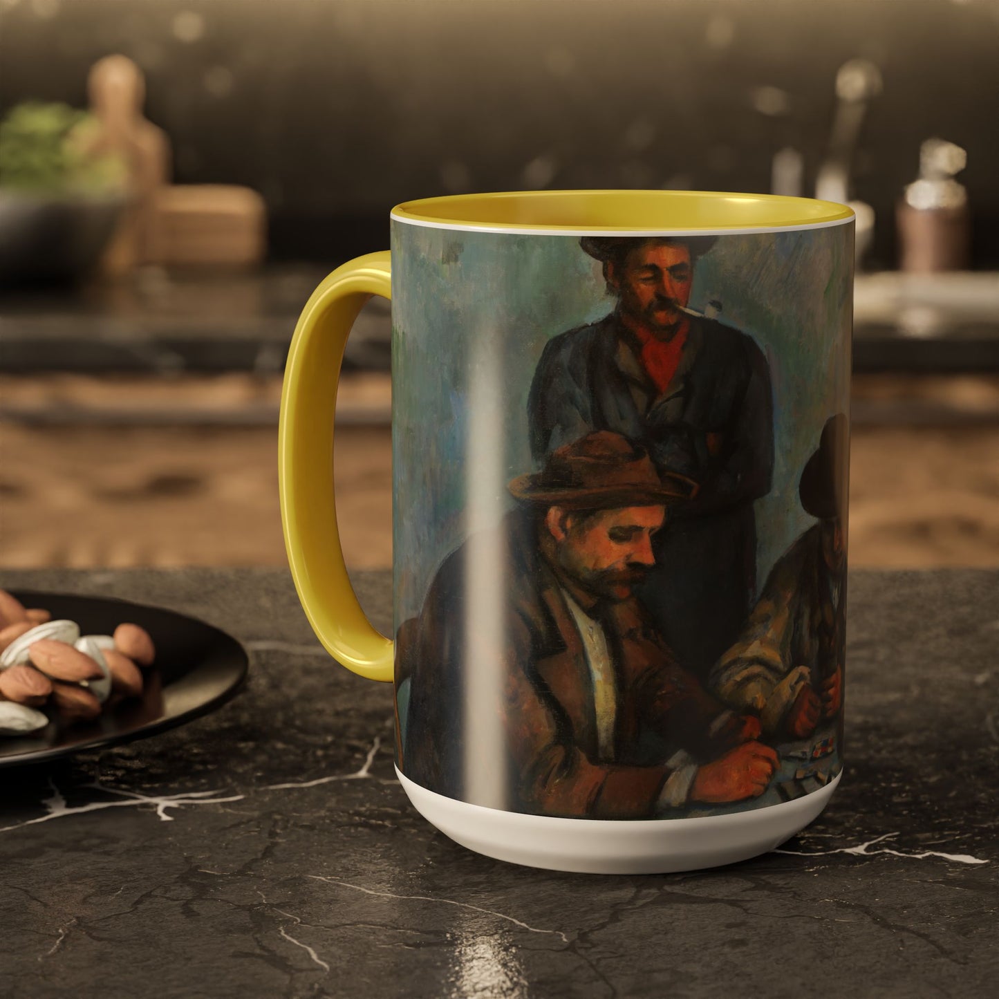 Cézanne, Paul - The Card Players (1892) - Colorful Accent Mugs
