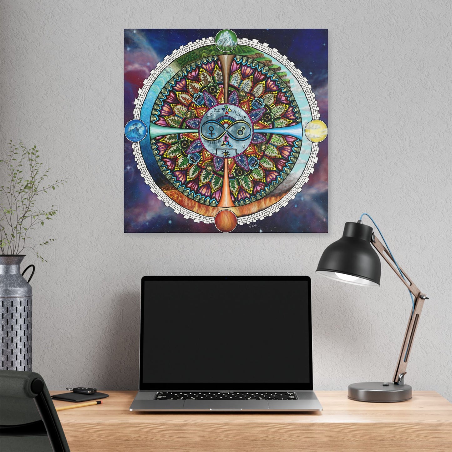 Lunar Rites Mandala - Canvas Block