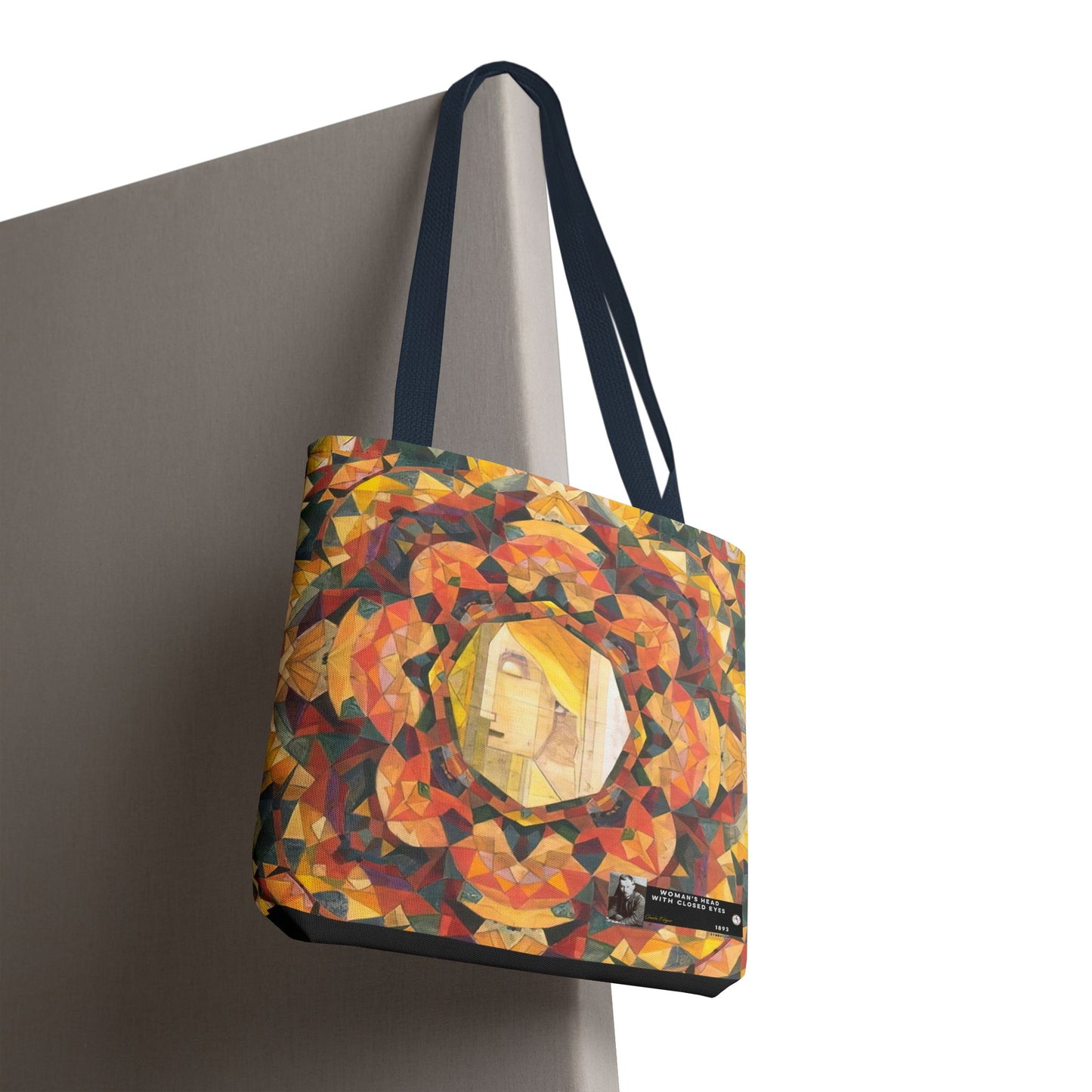 Filiger, Charles - Woman’s Head with Closed Eyes (1893) - Tote Bag
