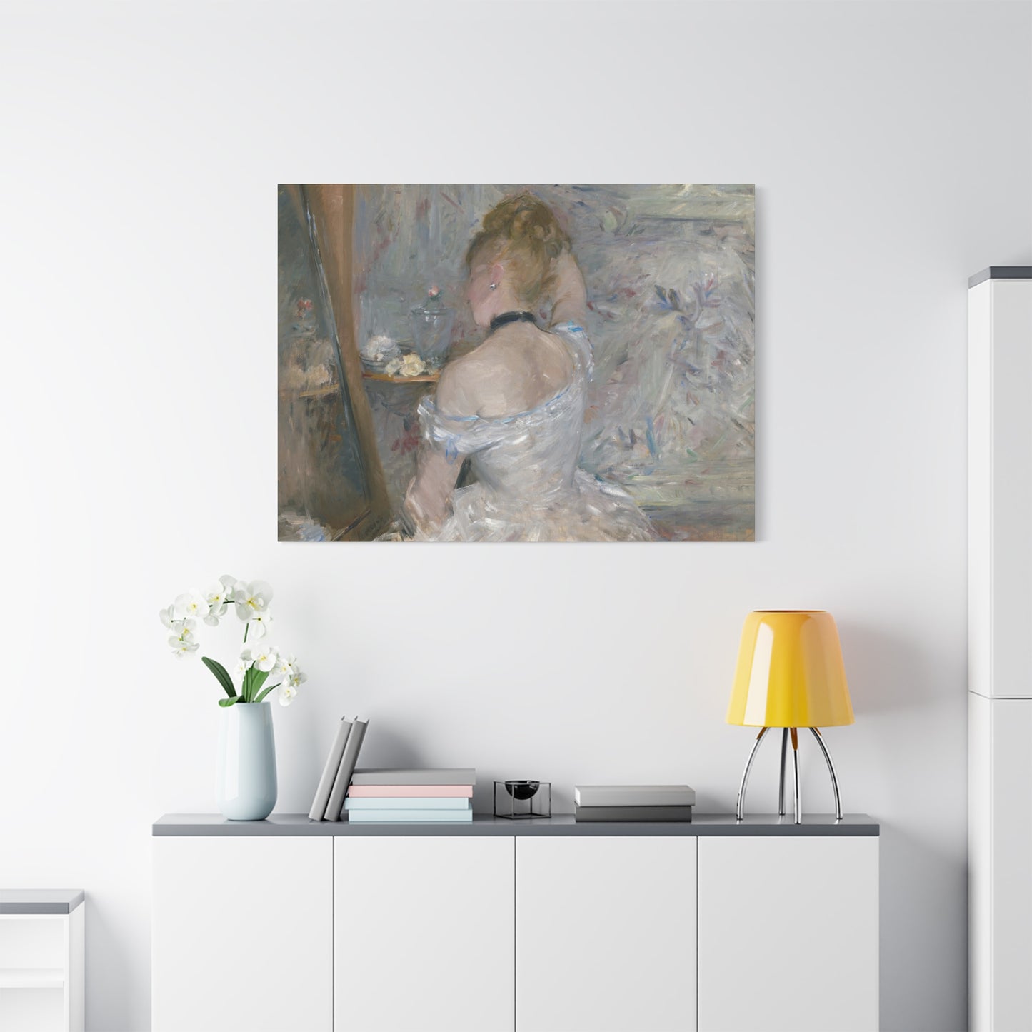 Morisot, Berthe - Woman at Her Toilette (1880) - Canvas Block, unframed
