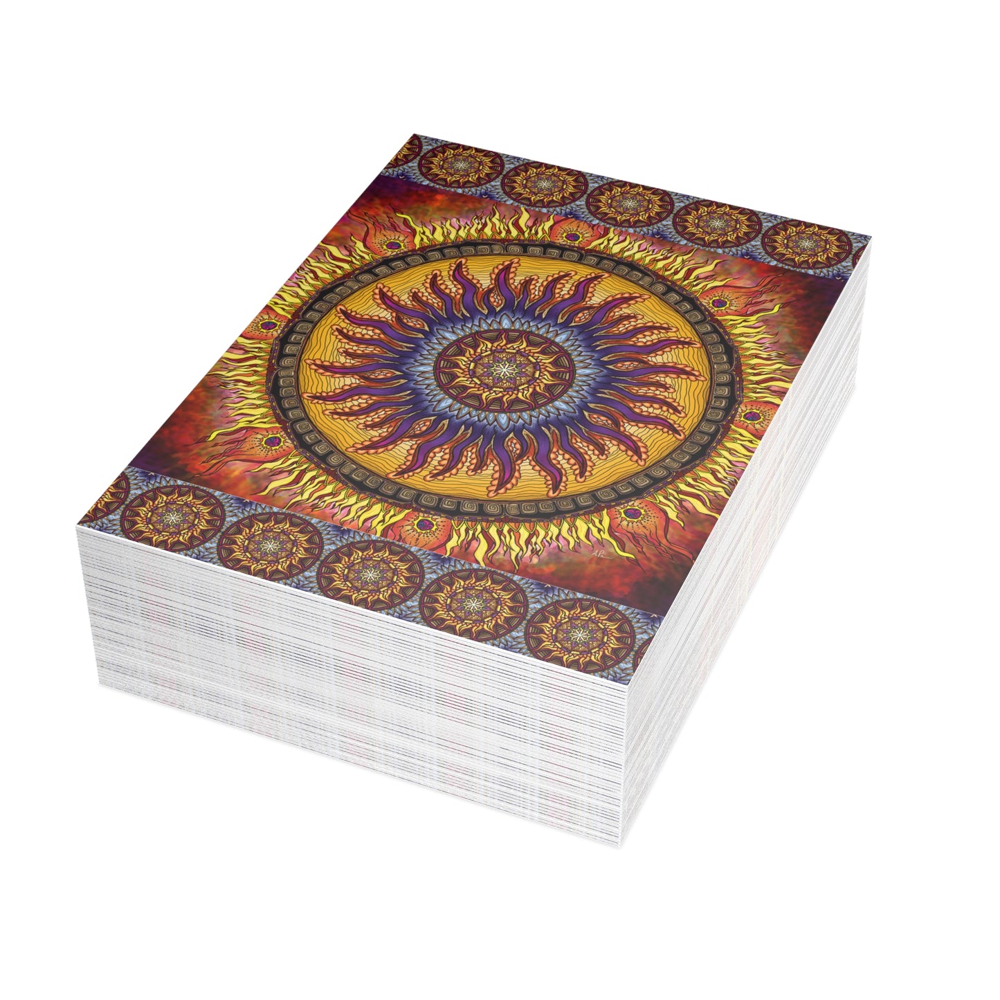 Pacio, Adam - Solar Disc Mandala - Postcard Bundles with Envelopes Included