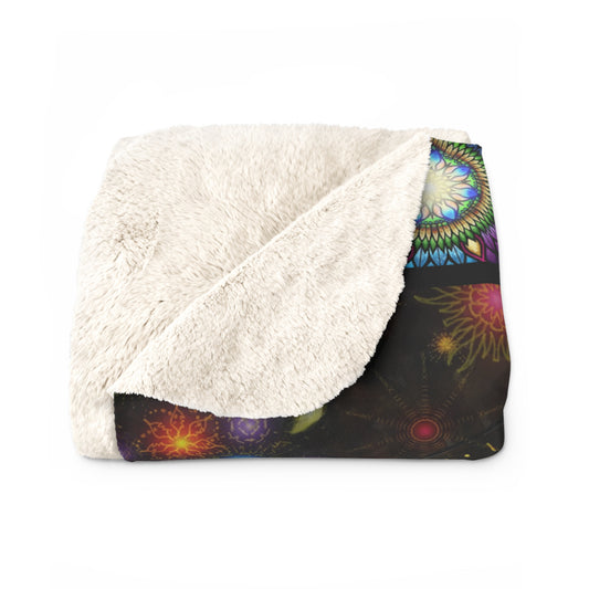 Mystic Jewel Mandala - Sherpa Fleece Blanket