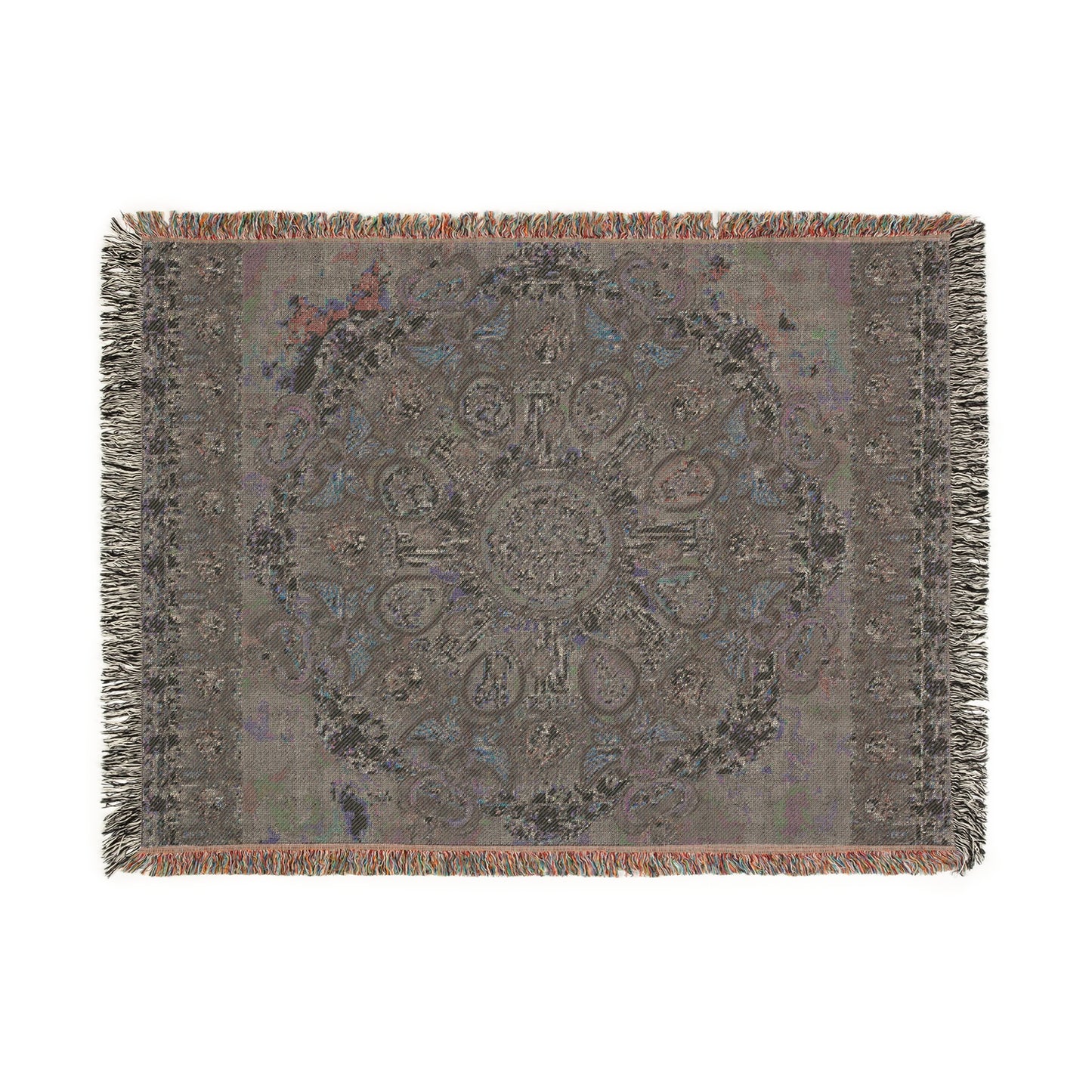 Memento Mori Mandala - Woven Blanket