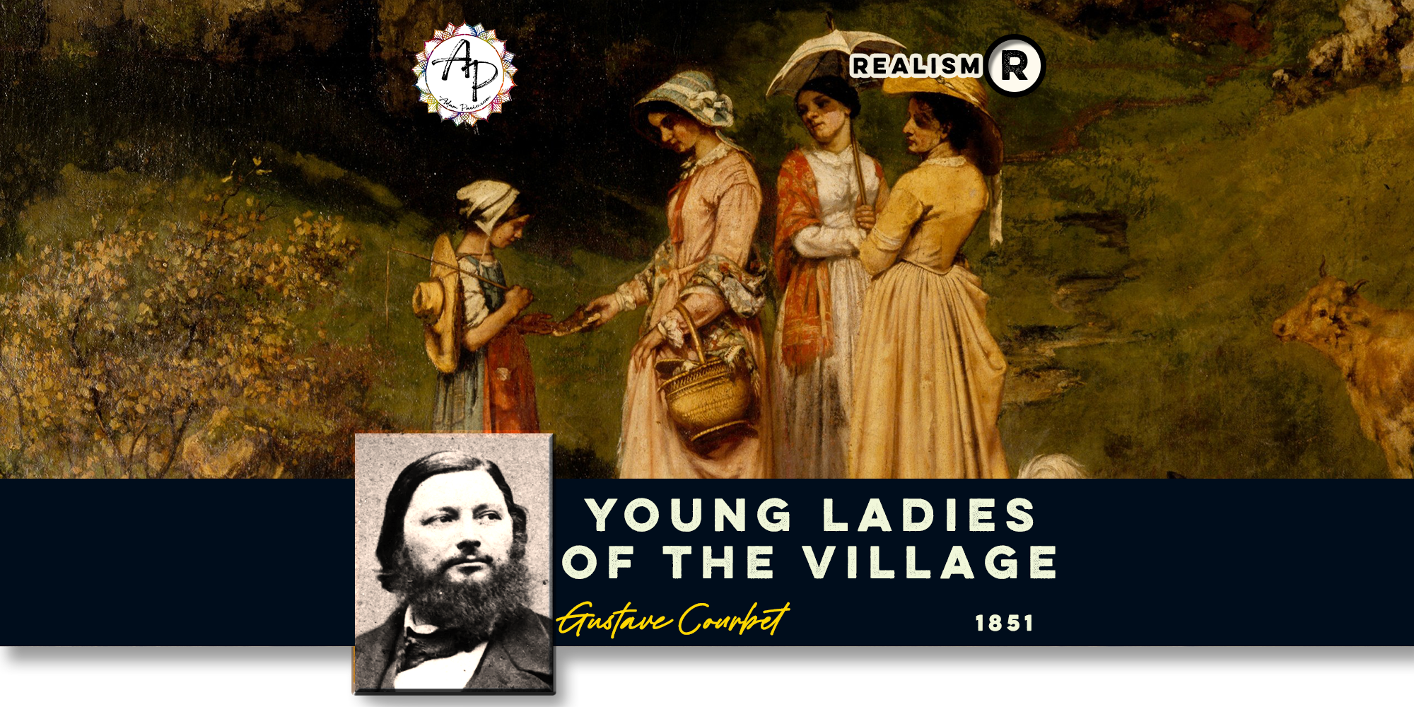 Courbet, Gustave - Young Ladies of the Village (1852)