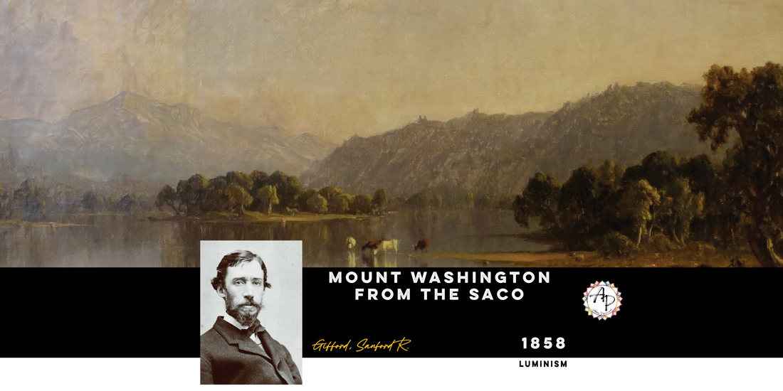 Gifford, Sanford Robinson - Mount Washington from the Saco  (1858)