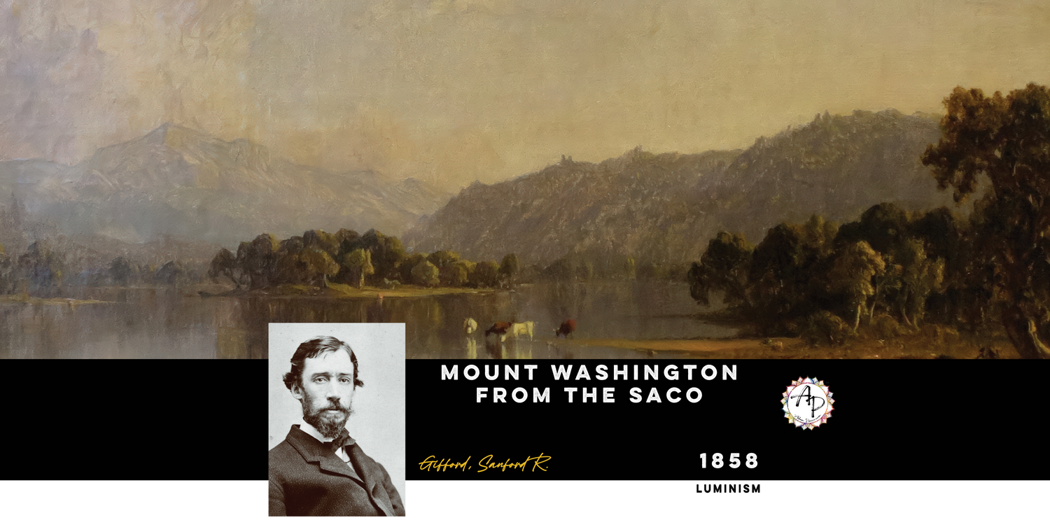 Gifford, Sanford Robinson - Mount Washington from the Saco  (1858)