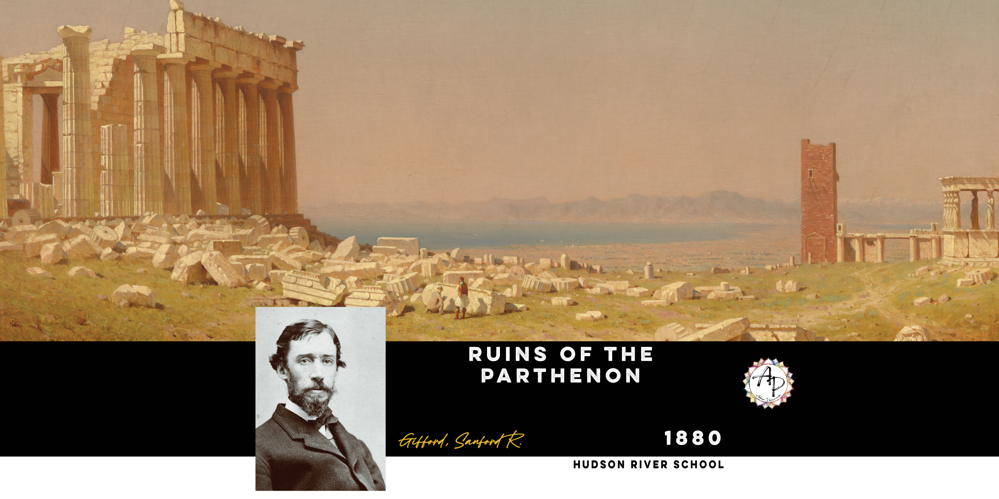 Gifford, Sanford Robinson - Ruins of the Parthenon  (1880)