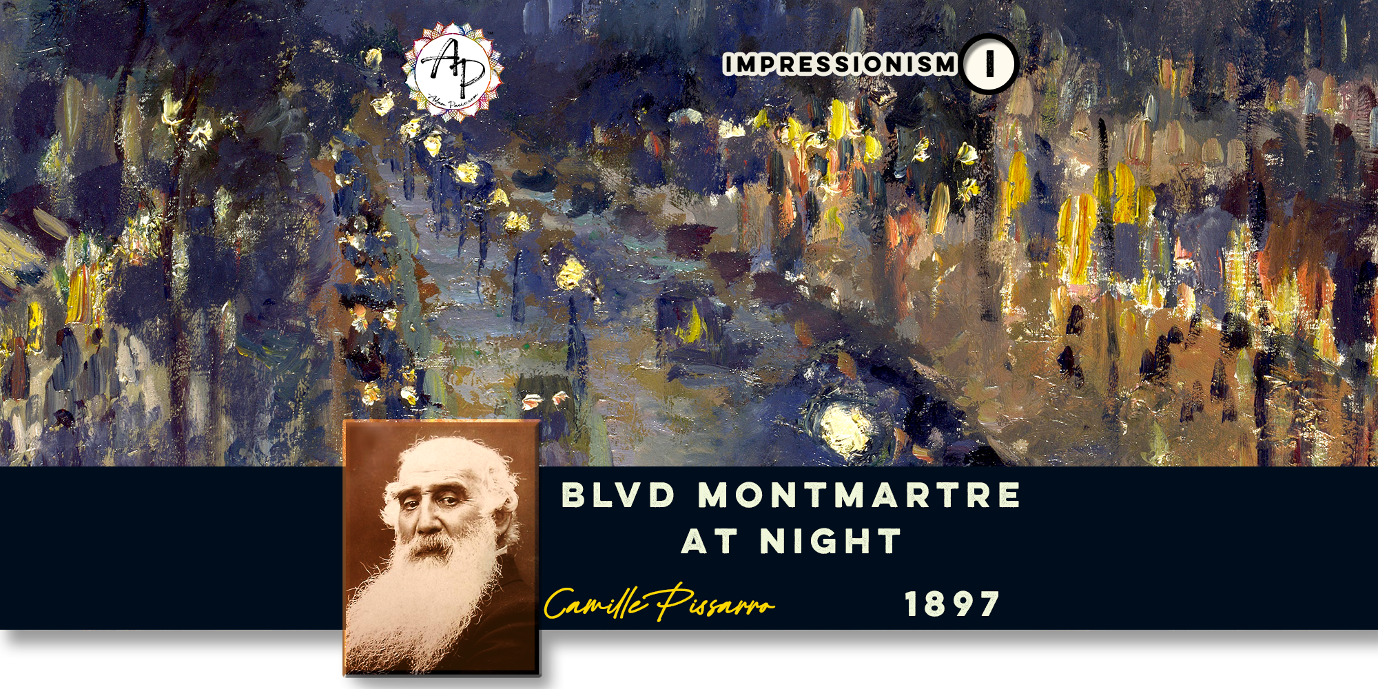 Pissarro, Camille - The Boulevard Montmartre at Night - 1897