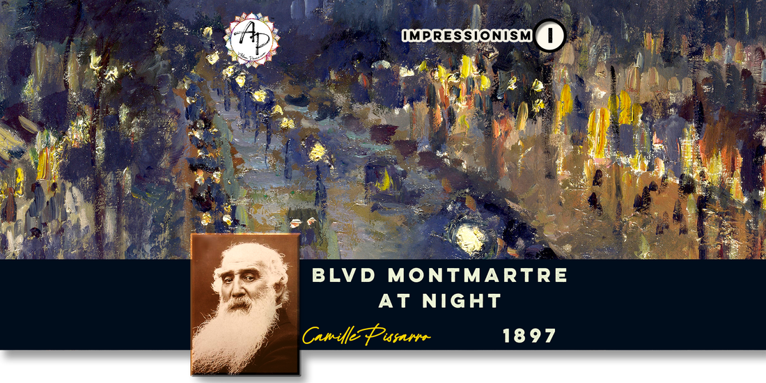 Pissarro, Camille - The Boulevard Montmartre at Night - 1897