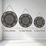 Memento Mori Mandala - Stained Glass Suncatcher