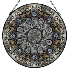 Memento Mori Mandala - Stained Glass Suncatcher