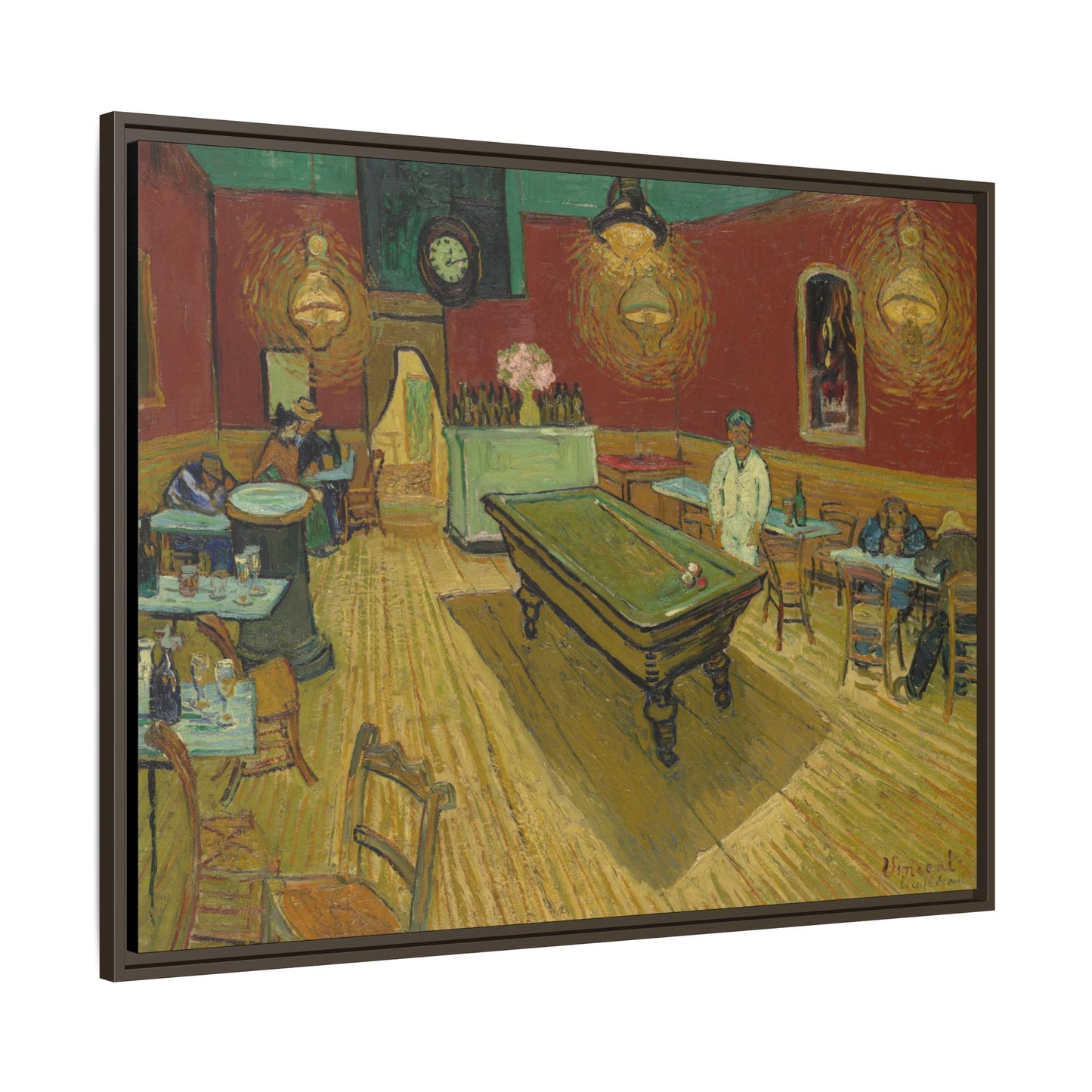 Van Gogh, Vincent - The Night Cafe (1888) - Matte Canvas, Framed