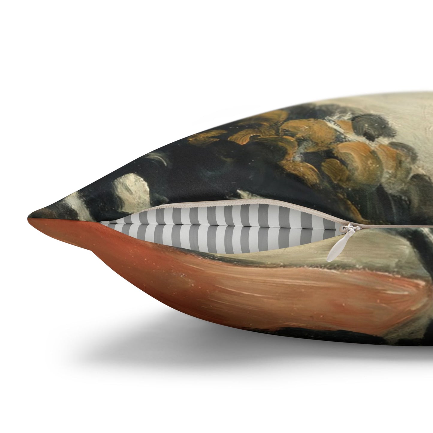 Cézanne, Paul - L’Estaque, Melting Snow (1870) - Suede Square Pillowcase