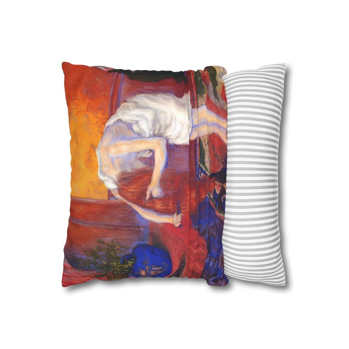 Ranson, Paul - The Golden Head of Hair (1909) - Suede Square Pillowcase