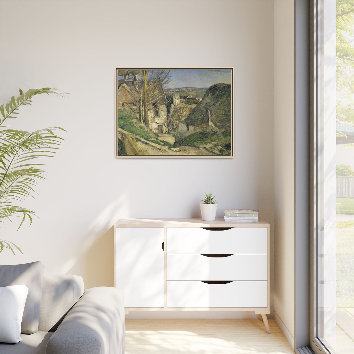 Cézanne, Paul - The House of the Hanged Man, Auvers-sur-Oise (1874) - Matte Canvas, Framed