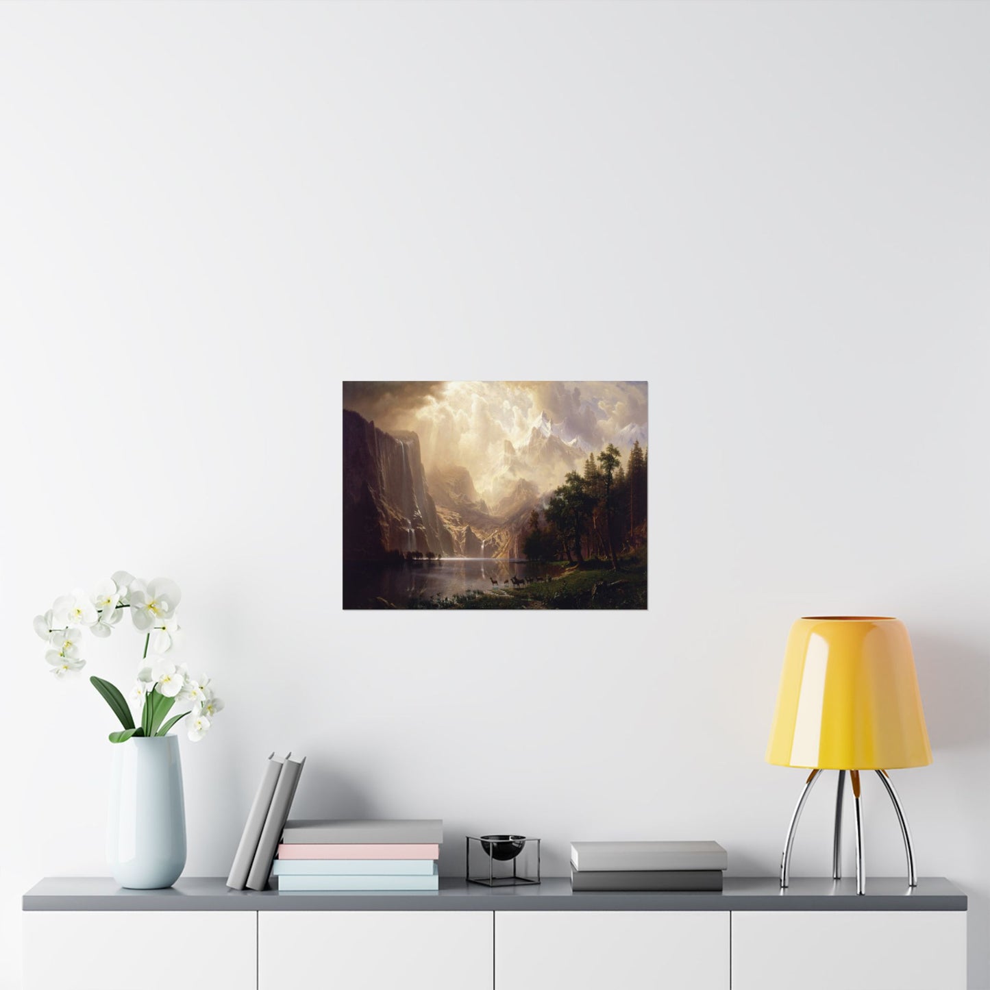 Bierstadt, Albert - Among the Sierra Nevada, California (1868) - Satin Posters